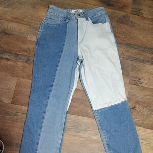 Hollister colorblock mom jeans